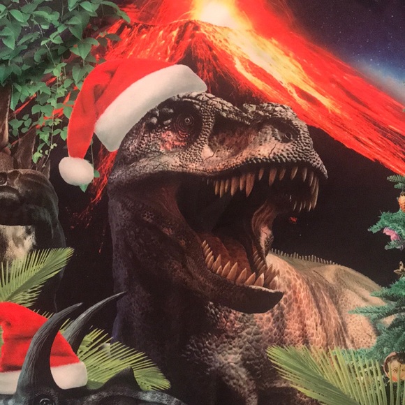 Crazy Tstars TRex Dinosaur Christmas shirt - Picture 2 of 7
